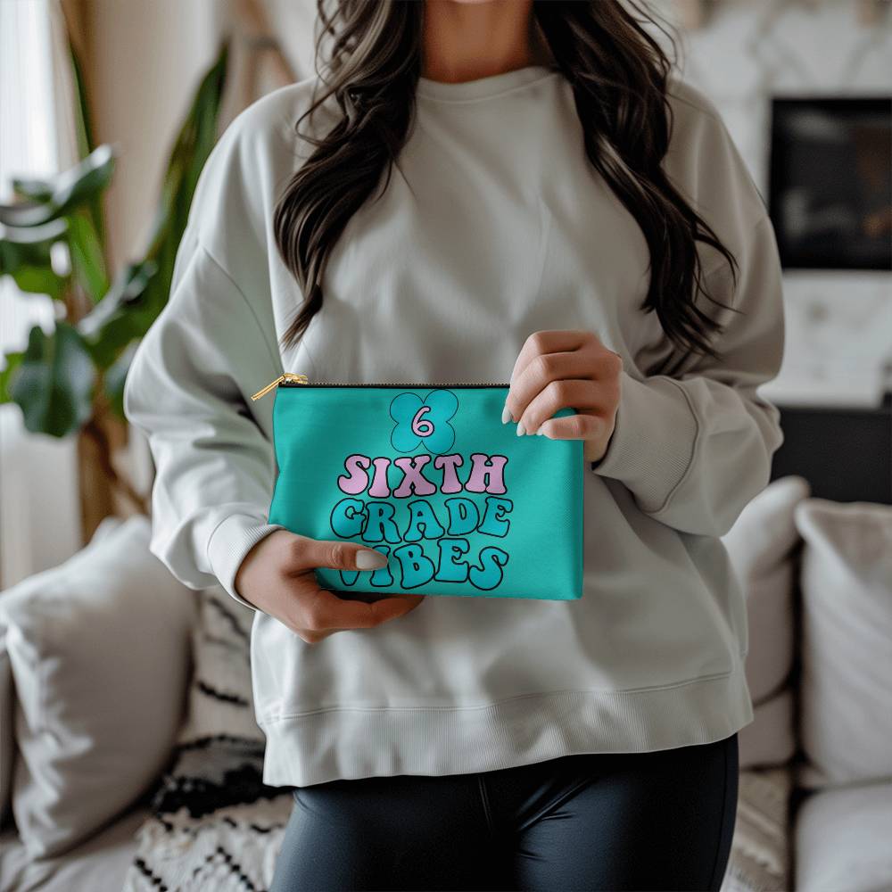 Personalized PENCIL CASE: Name, Grade, & Colors Fabric Zippered Pouch Back to School Birthday Gift for Child Boy Girl Gender Neutral