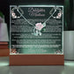 Daughter Wildflowers Dusty Rose Lit Keepsake Message Plaque & Necklace Gift Bundle