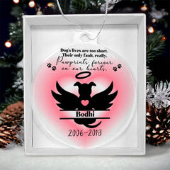 Personalized Dog Angel in Memoriam Acrylic Ornament Plaque