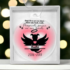 Personalized Dog Angel in Memoriam Acrylic Ornament Plaque