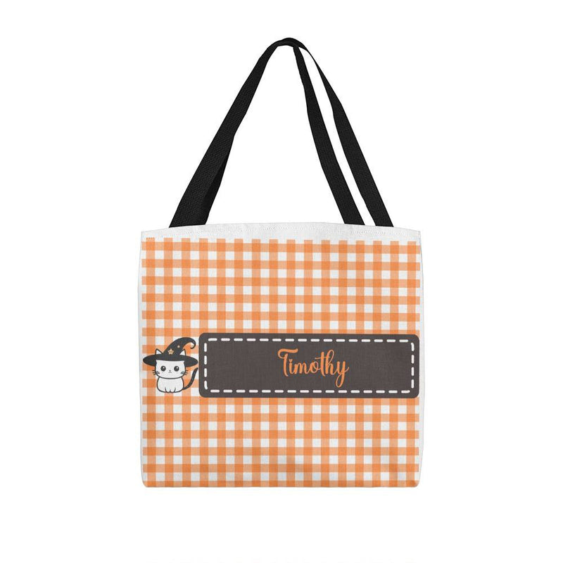 Halloween Treat Bag Ghost & Candy w Personalized Name