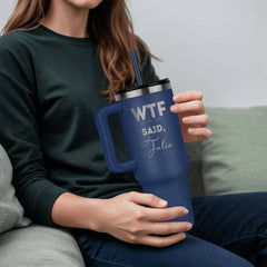 WTF Personalized Name Travel Mug