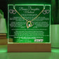 Bonus Daughter Glowing Hearts Lit Keepsake Message Plaque & Necklace Gift Bundle