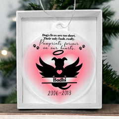 Personalized Dog Angel in Memoriam Acrylic Ornament Plaque