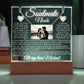 To my Soulmate PERSONALIZED Photo & Names LED Lit Stand and Forever Love Gold Necklace Bundle Gift (acrylic plaque)