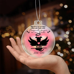 Personalized Dog Angel in Memoriam Acrylic Ornament Plaque