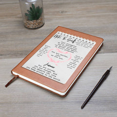 Personalized Name, Note to Self, Affirmations Journal|Coquette Pink Bow, Gift for Her, Girlfriend, Daughter, BFF, Wife, Mom, Aunt