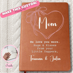Personalized Coquette Pink Bow Yappers Journal for Mom| Gift for Mother from Childdren