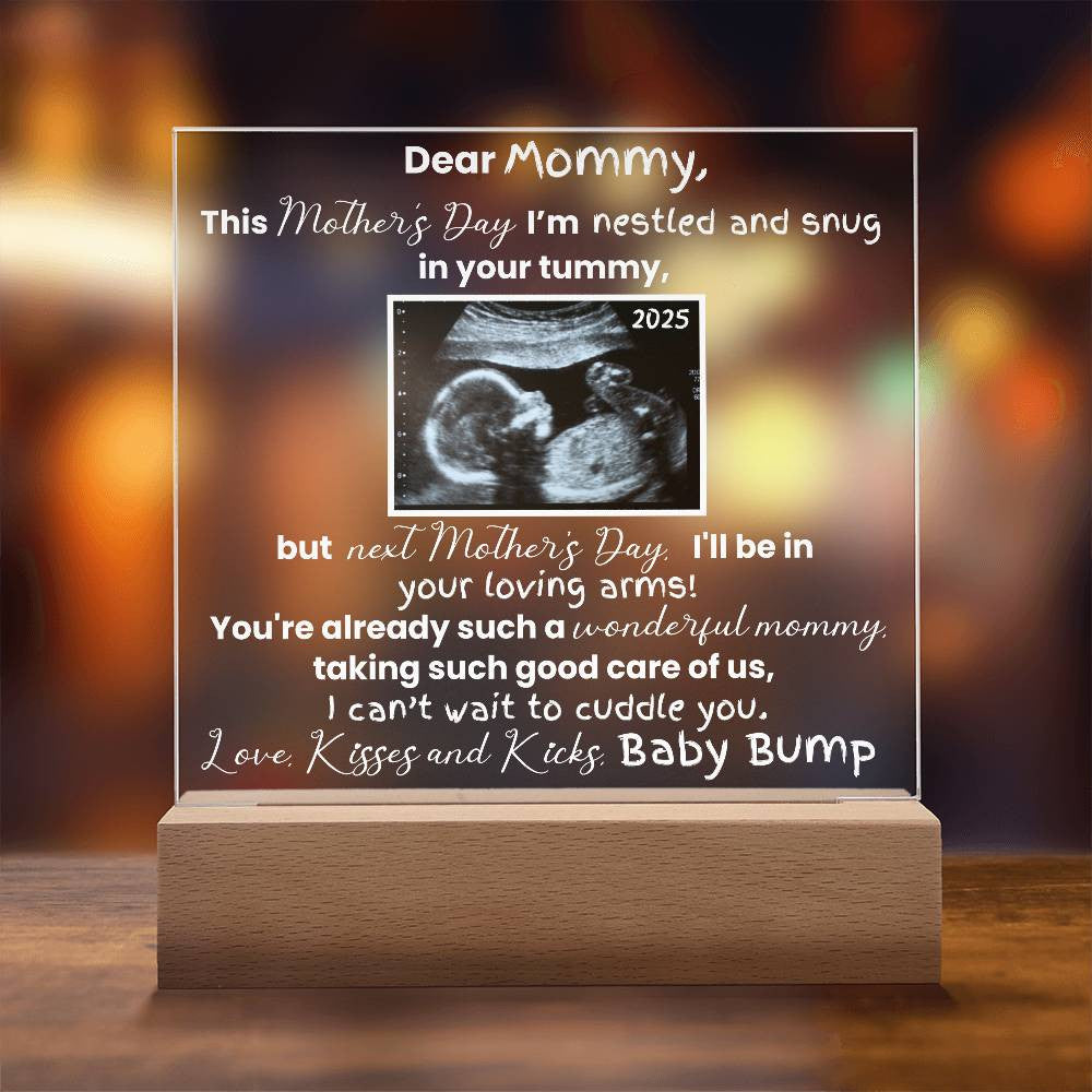 For Mommy-to-Be | Message from Baby, Personalized Names & Sonogram / Ultrasound Picture