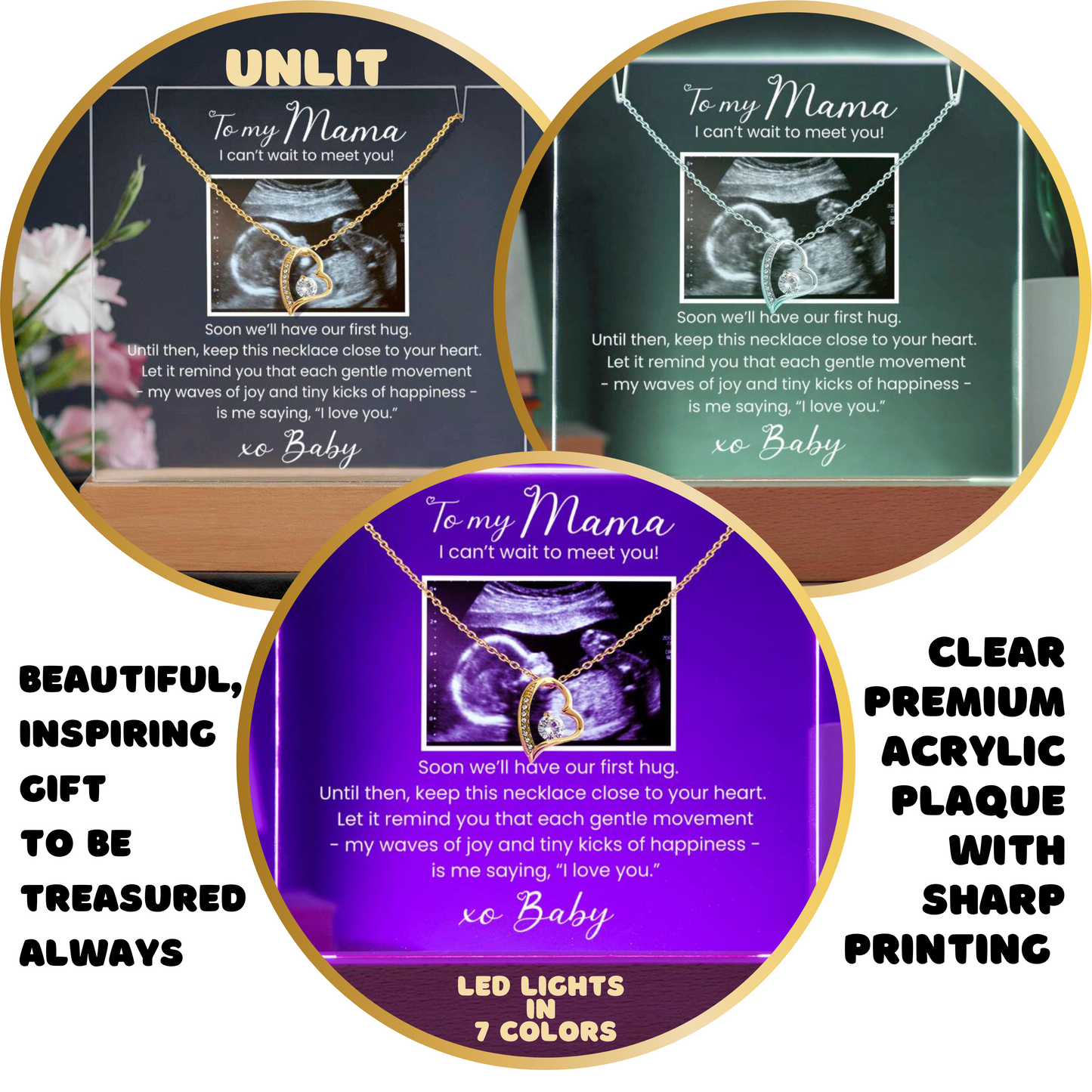 For Mommy-to-Be | Message from Baby, Personalized Sonogram / Ultrasound Pic | Mother’s Day, Birthday, Gift from Grandparent to be or Dad to Be