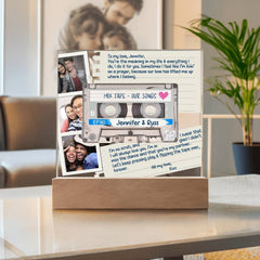 Mix Tape for your Love. Our Songs Personalized Acrylic Square Plaque.