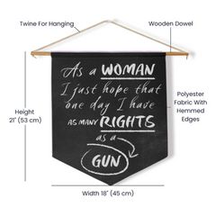 Woman’s Rights Wall Pennant | Any Day +  International Woman’s Day
