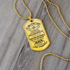 Wife Memorial Dog Tag Necklace, Memoriam Jewelry, Gift for Husband, Memorial Keepsake, Sympathy Jewelry, Tribute Necklace, Personalized Memorial