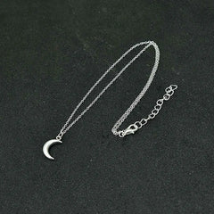 Simple Moon Pendant Necklace