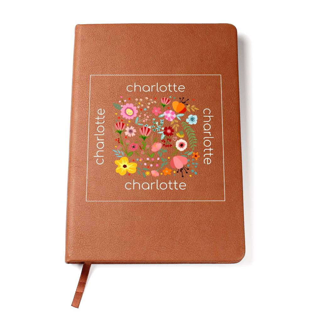 Personalized Name  Journal Flowers Square | Gift for Her, Girlfriend, Daughter, BFF, Wife