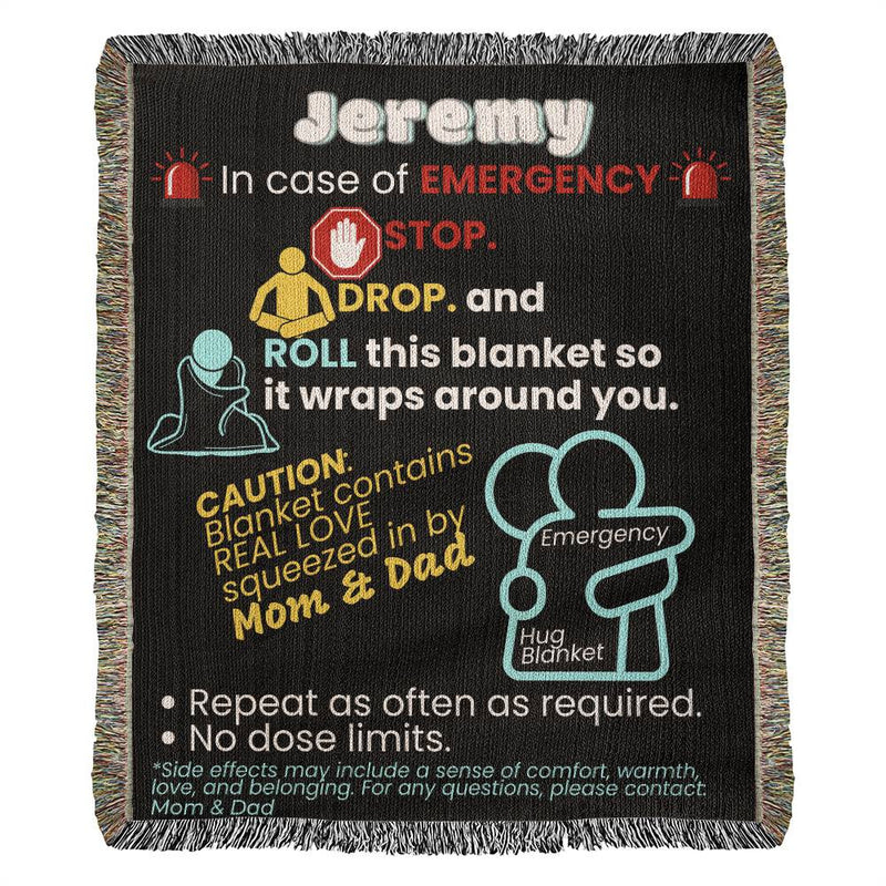 Personalize this today for a loved one - Emergency Hug Blanket