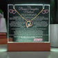 Bonus Daughter Glowing Hearts Lit Keepsake Message Plaque & Necklace Gift Bundle