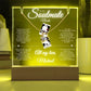 To my Soulmate PERSONALIZED Name & Photo Elegantly Clear Lit Plaque: Forever Love Necklace (White or Yellow Gold)