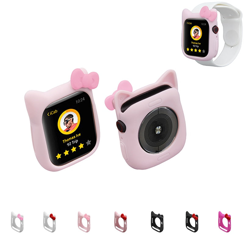 Étui de protection pour montre chat pour Apple Watch 