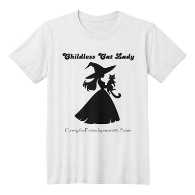 Childless Cat Lady - Cursing the Patriarchy since 1692. Witch Salem Halloween Shirt