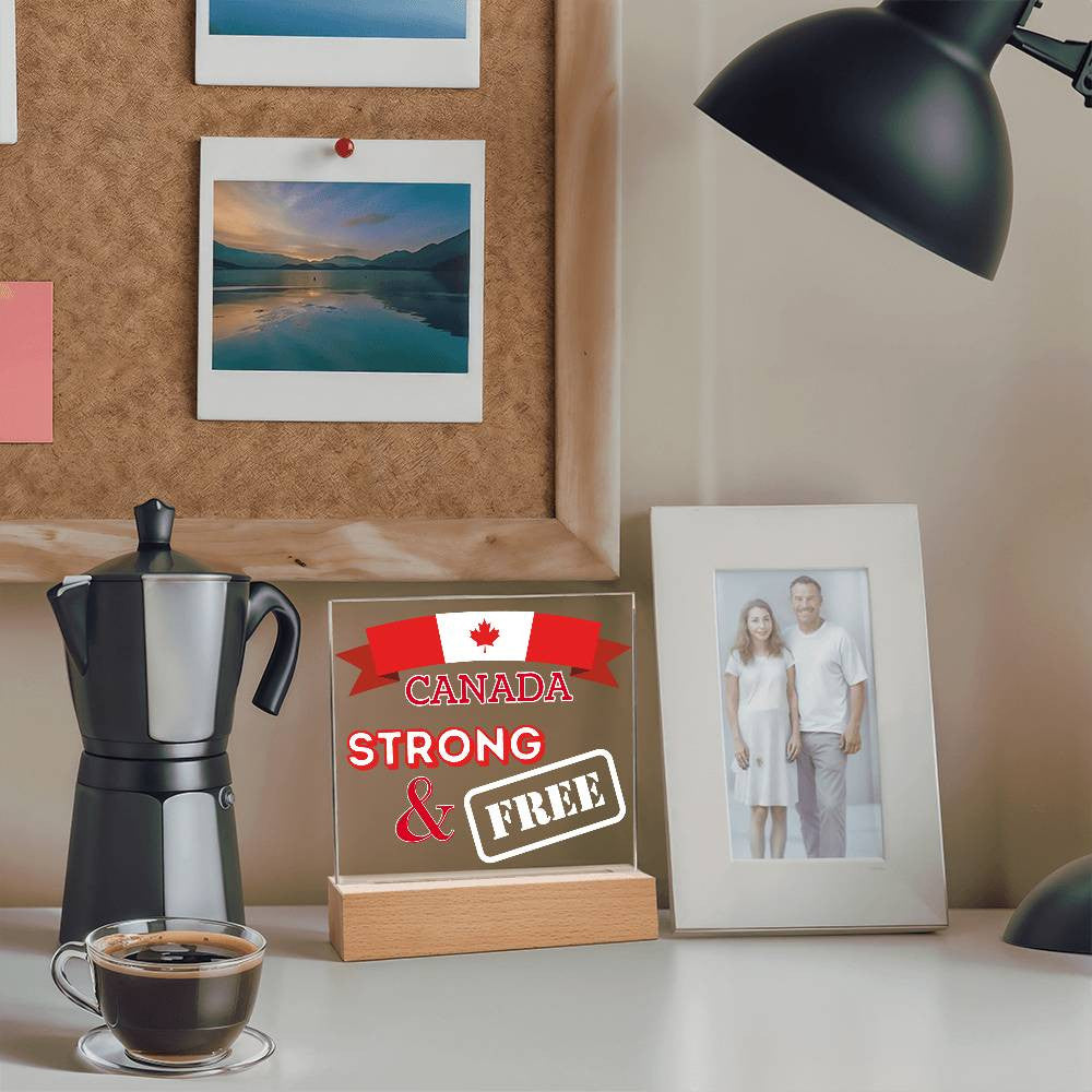 CANADA: Strong & Free Lit Sign