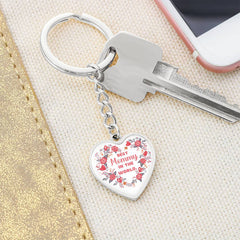 Personalized Best Mommy in the World Graphic Keychain | Heart of Flowers