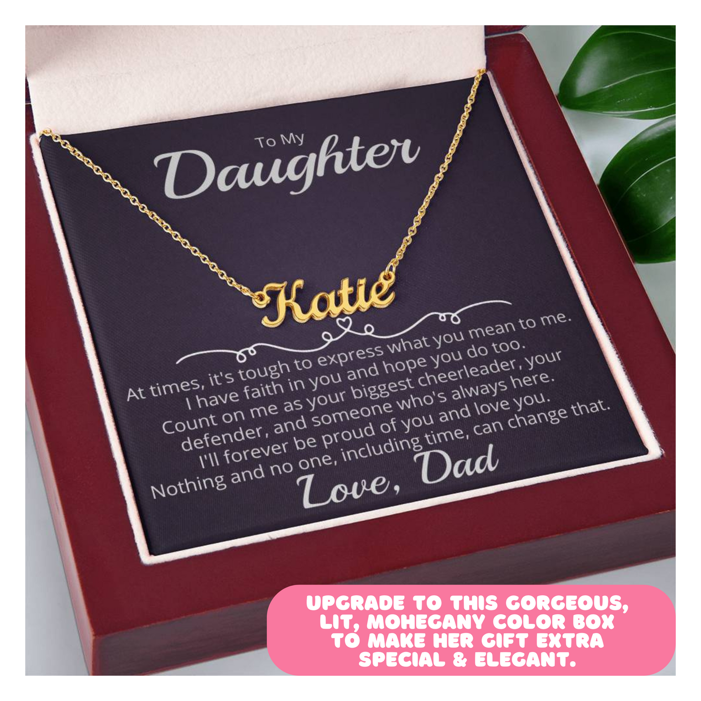 For Daughter Custom Name Necklace From Dad