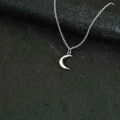 Simple Moon Pendant Necklace