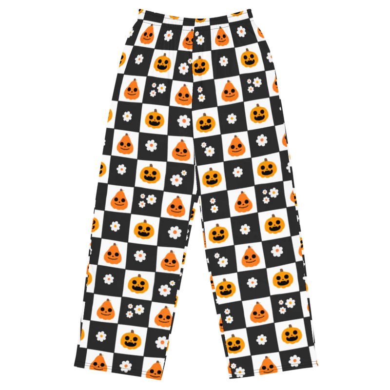 Halloween Unisex Soft Comfy Wide-Leg Pants-PJ Bottoms