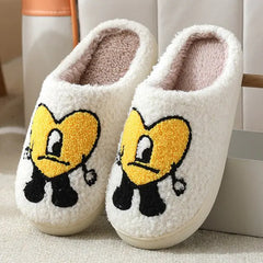 Winter Woman Flannel Slippers Couple Indoor Non-Slip Slipper