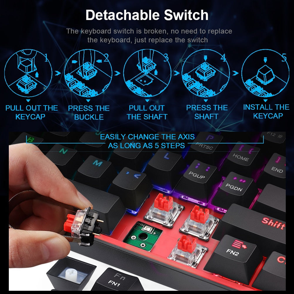 Mini clavier filaire de jeu mécanique