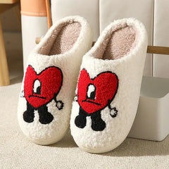 Winter Woman Flannel Slippers Couple Indoor Non-Slip Slipper