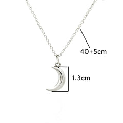 Simple Moon Pendant Necklace