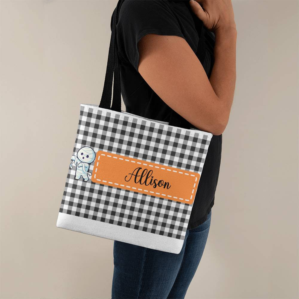 Halloween Treat Bag Ghost & Candy w Personalized Name