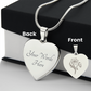 Engraved Birth Flower Personalized Heart Necklace