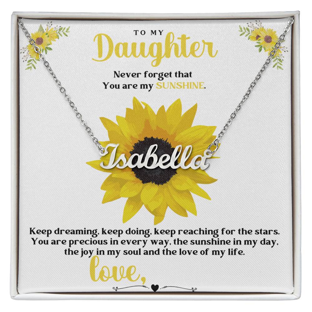 For Daughter Custom Name Necklace From Mom