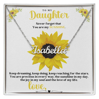 For Daughter Custom Name Necklace From Mom