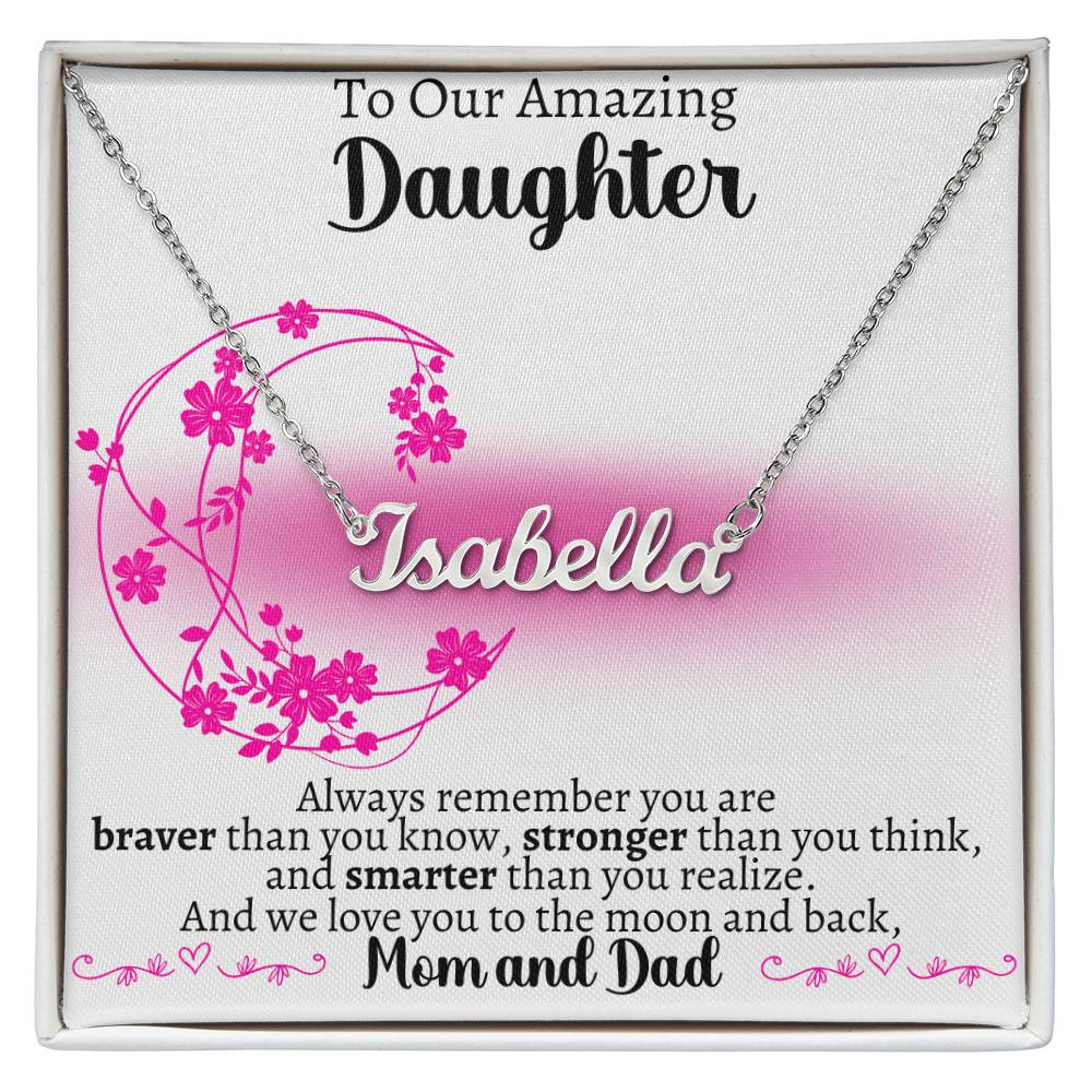 To our Daughter Custom Name Necklace from Parents