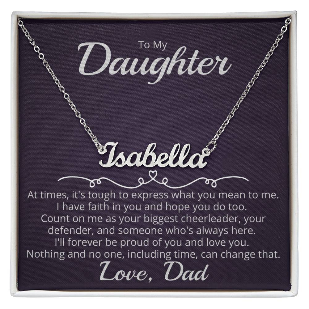 For Daughter Custom Name Necklace From Dad