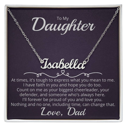 For Daughter Custom Name Necklace From Dad