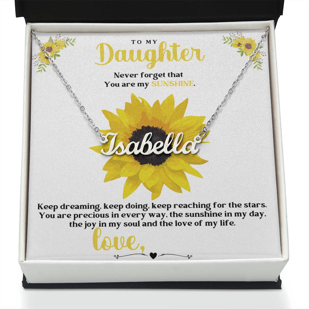 For Daughter Custom Name Necklace From Mom