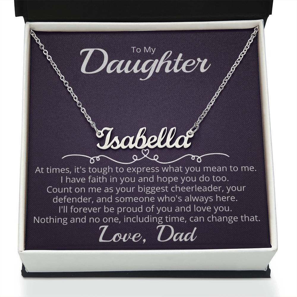 For Daughter Custom Name Necklace From Dad