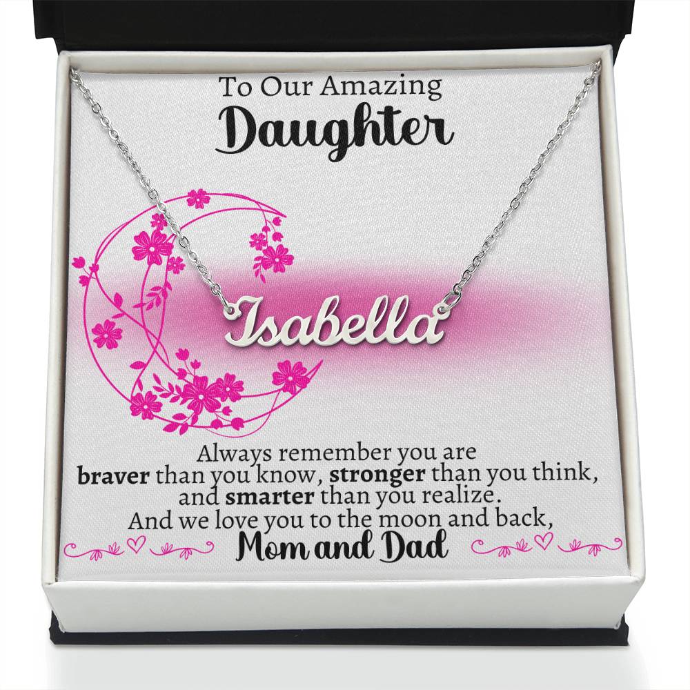 To our Daughter Custom Name Necklace from Parents