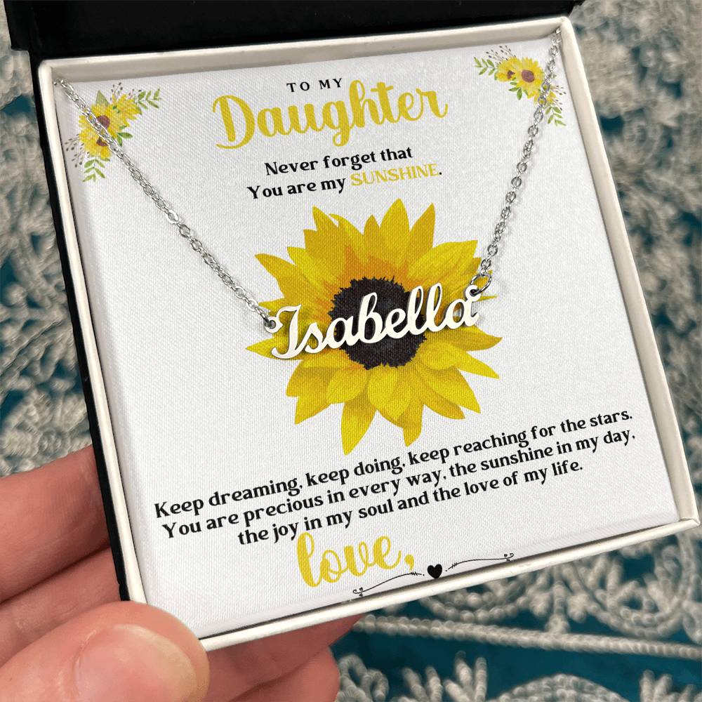 For Daughter Custom Name Necklace From Mom