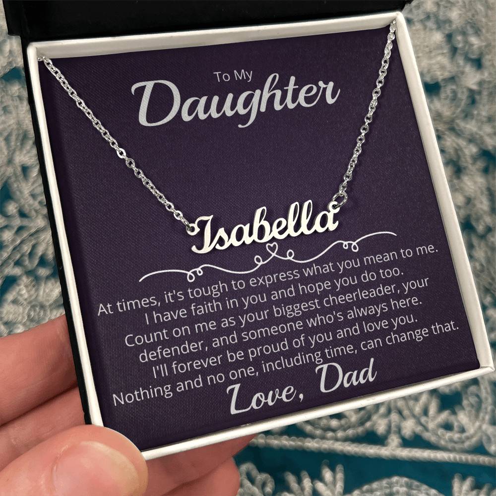 For Daughter Custom Name Necklace From Dad