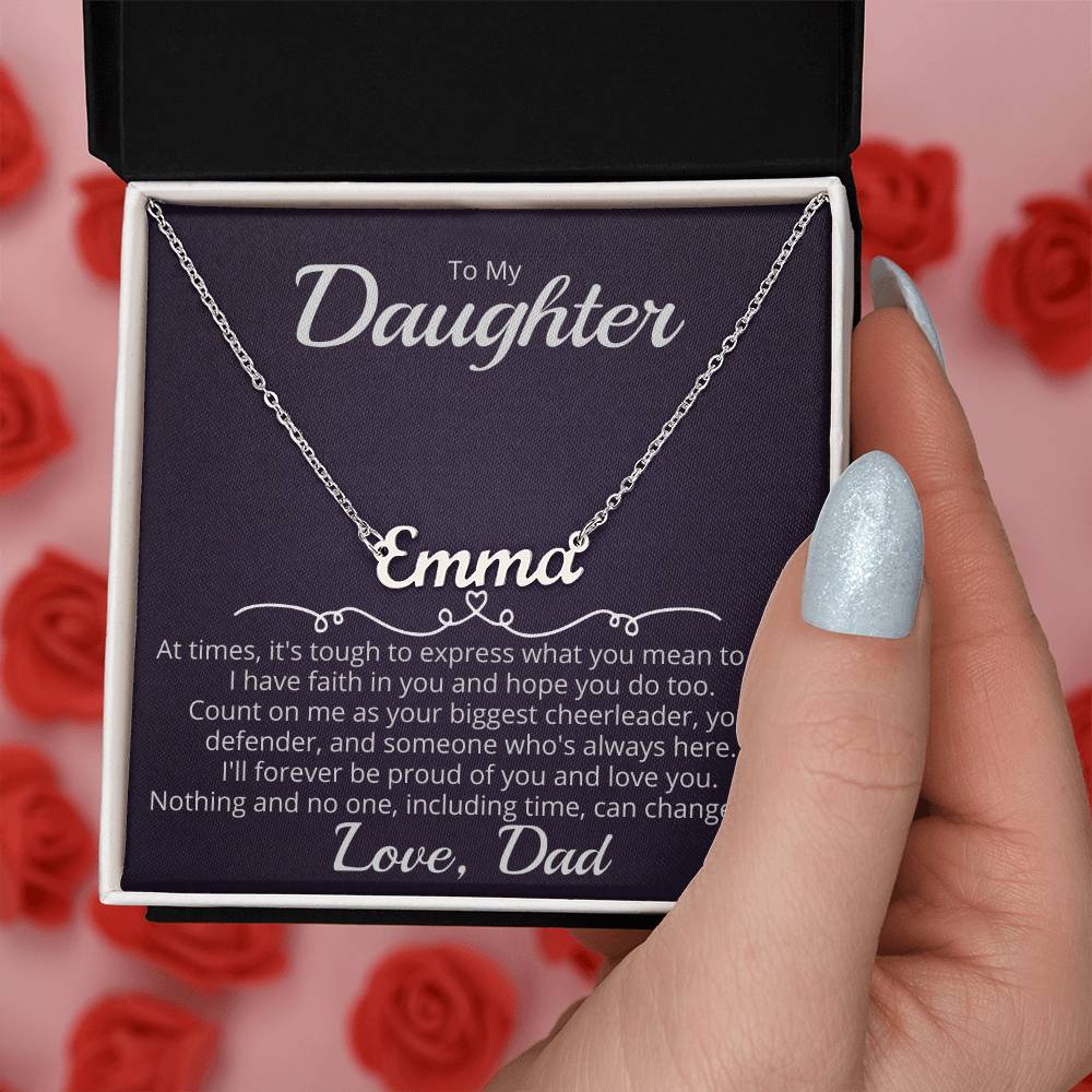 For Daughter Custom Name Necklace From Dad