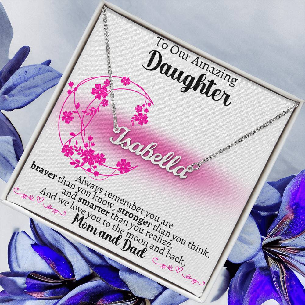 To our Daughter Custom Name Necklace from Parents