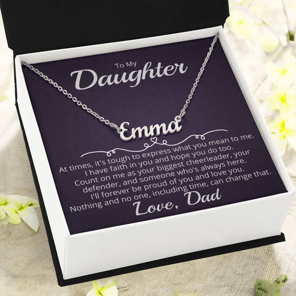 For Daughter Custom Name Necklace From Dad