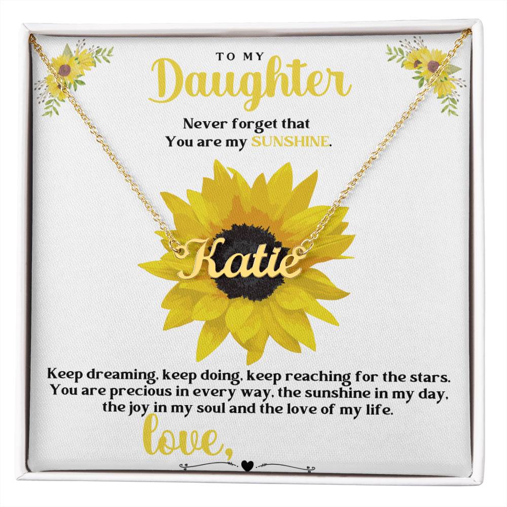 For Daughter Custom Name Necklace From Mom