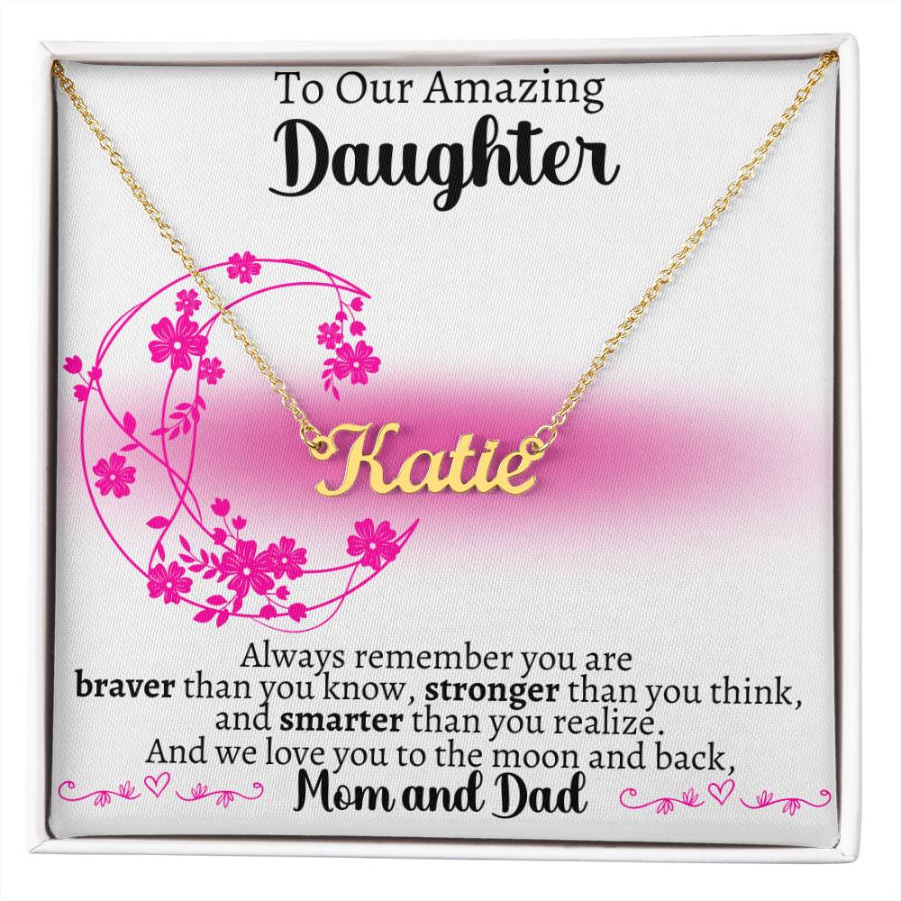 To our Daughter Custom Name Necklace from Parents